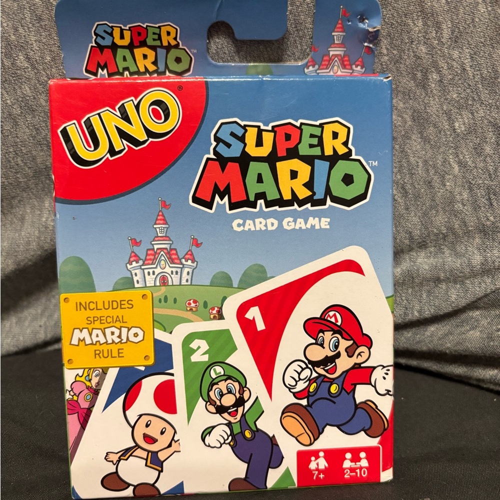 Mattel Super Mario UNO cards.